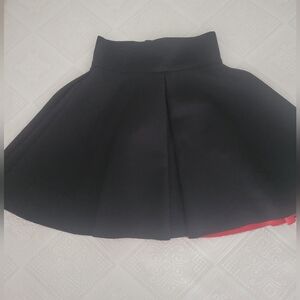 H&M Flare Skirt Black Red Lined Special Occasion Mini Xs 32 2